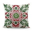 thumbnail image 1 of Outdoor Waterproof Throw Pillow Covers, Geometric, Decorative Boho Farmhouse Outdoor Pillows Cushion Case for Home Patio Furniture Tent Sunbrella, Pink/Green Fig  Inches, 1 of 5