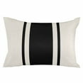 thumbnail image 1 of Outdoor Waterproof Throw Pillow Covers Set of 2 Black Stripe Lines Decorative Pillowcases Lumbar Outdoor Pillows Cushion Case 20x12 Inch Linen Striped Patio Pillows for Couch Sofa Bed Garden, 1 of 9