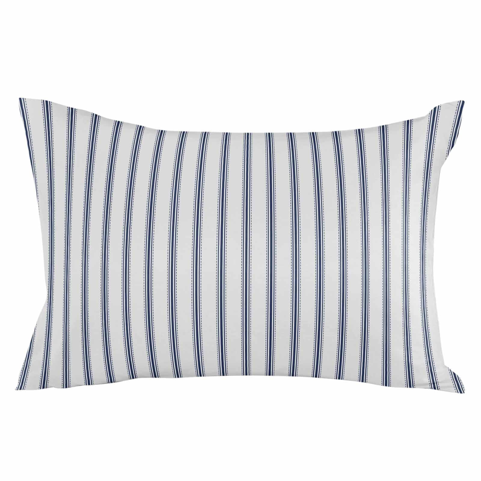 Outdoor Waterproof Throw Pillow Covers Set of 2 Blue Stripe Decorative Pillowcases Lumbar Outdoor Pillows Cushion Case 20x12 Inch Vertical Striped Patio Pillows for Couch Sofa Bed Garden