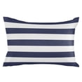 thumbnail image 1 of Outdoor Waterproof Throw Pillow Covers Set of 2 Classical Nautical Stripe Decorative Pillowcases Lumbar Outdoor Pillows Cushion Case 20x12 Inch Navy Blue Patio Pillows for Couch Sofa Bed Garden, 1 of 7