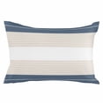 thumbnail image 1 of Outdoor Waterproof Throw Pillow Covers Set of 2 Cream Striped Decorative Pillowcases Lumbar Outdoor Pillows Cushion Case 20x12 Inch Ombre Blue Stripes Patio Pillows for Couch Sofa Bed Garden, 1 of 9