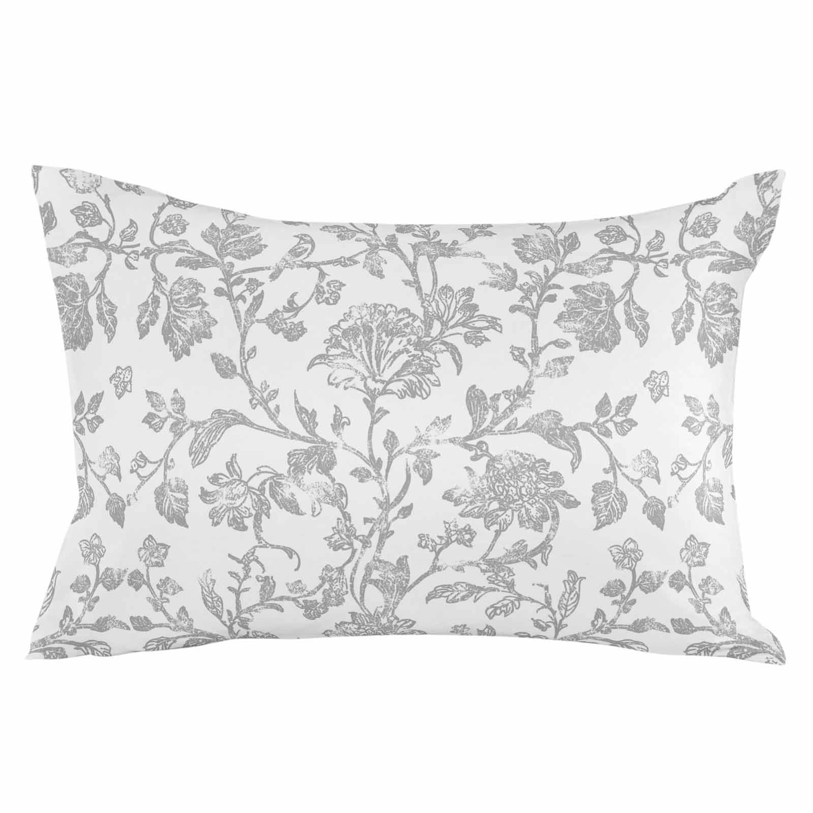 Outdoor Waterproof Throw Pillow Covers Set of 2 Gray Pastoral Flower Decorative Pillowcases Lumbar Outdoor Pillows Cushion Case 20x12 Inch Farmhouse Floral Patio Pillows for Couch Sofa Bed Garden