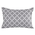 thumbnail image 1 of Outdoor Waterproof Throw Pillow Covers Set of 2 Moroccan Pattern Decorative Pillowcases Lumbar Outdoor Pillows Cushion Case 20x12 Inch Geometric Trellis Grey Patio Pillows for Couch Sofa Bed Garden, 1 of 7