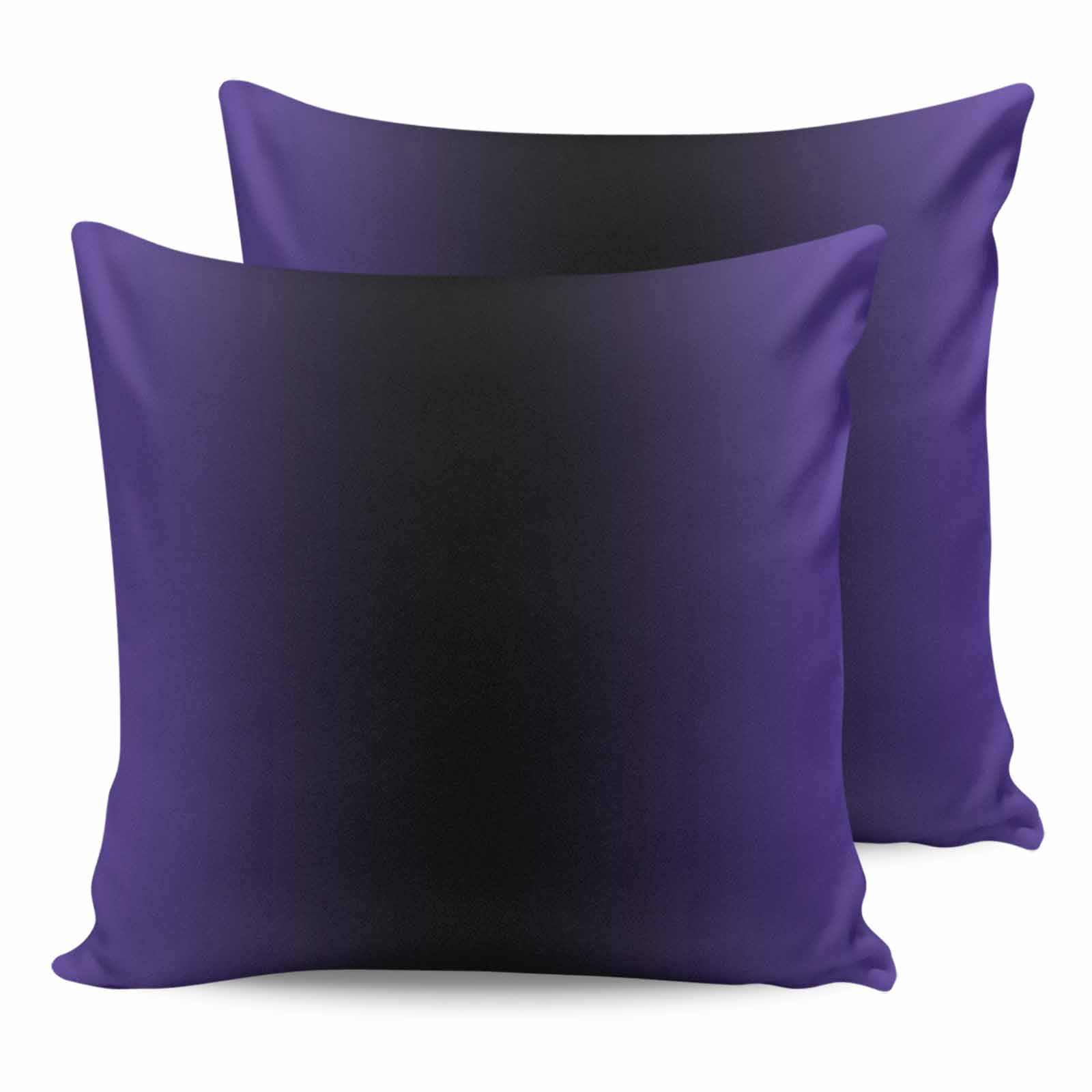 Outdoor Waterproof Throw Pillow Covers Set of 2 Ombre Black Purple Decorative Pillowcases Square Outdoor Pillows Cushion Case 18x18 Inch Gradient Color Patio Pillows for Couch Sofa Bed Garden