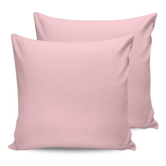 Outdoor Waterproof Throw Pillow Covers Set of 2 Pink Decorative Pillowcases Square Outdoor Pillows Cushion Case 16x16 Inch Solid Color Pink Patio Pillows for Couch Sofa Bed Garden