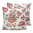 thumbnail image 1 of Outdoor Waterproof Throw Pillow Covers Set of 2 Pink Rose Floral Decorative Pillowcases Square Outdoor Pillows Cushion Case 16x16 Inch Leaves Flowers Patio Pillows for Couch Sofa Bed Garden, 1 of 9