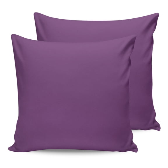 Outdoor Waterproof Throw Pillow Covers Set of 2 Purple Decorative Pillowcases Square Outdoor Pillows Cushion Case 16x16 Inch Solid Purple Color Patio Pillows for Couch Sofa Bed Garden