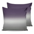 thumbnail image 1 of Outdoor Waterproof Throw Pillow Covers Set of 2 Purple Grey Ombre Decorative Pillowcases Square Outdoor Pillows Cushion Case 18x18 Inch Gradient Gradual Color Patio Pillows for Couch Sofa Bed Garden, 1 of 7