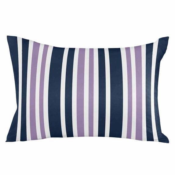 Outdoor Waterproof Throw Pillow Covers Set of 2 Purple Striped Decorative Pillowcases Lumbar Outdoor Pillows Cushion Case 20x12 Inch Navy Blue Vertical Stripes Patio Pillows for Couch Sofa Bed