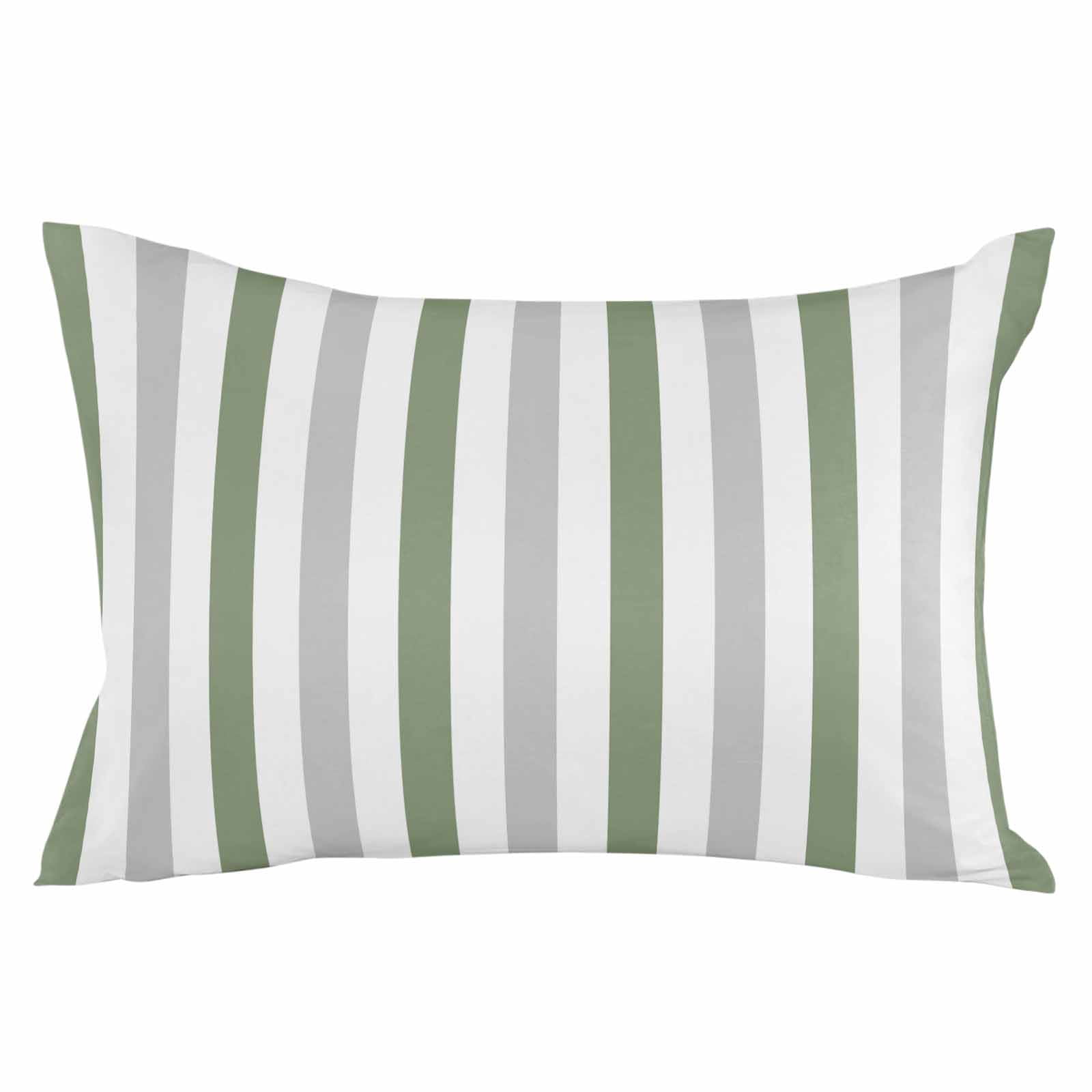 Outdoor Waterproof Throw Pillow Covers Set of 2 Sage Green Gray Stripes Decorative Pillowcases Lumbar Outdoor Pillows Cushion Case 20x12 Inch Lines Striped Patio Pillows for Couch Sofa Bed Garden