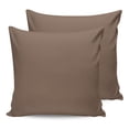 thumbnail image 1 of Outdoor Waterproof Throw Pillow Covers Set of 2 Solid Color Decorative Pillowcases Square Outdoor Pillows Cushion Case 18x18 Inch Brown Patio Pillows for Couch Sofa Bed Garden, 1 of 7