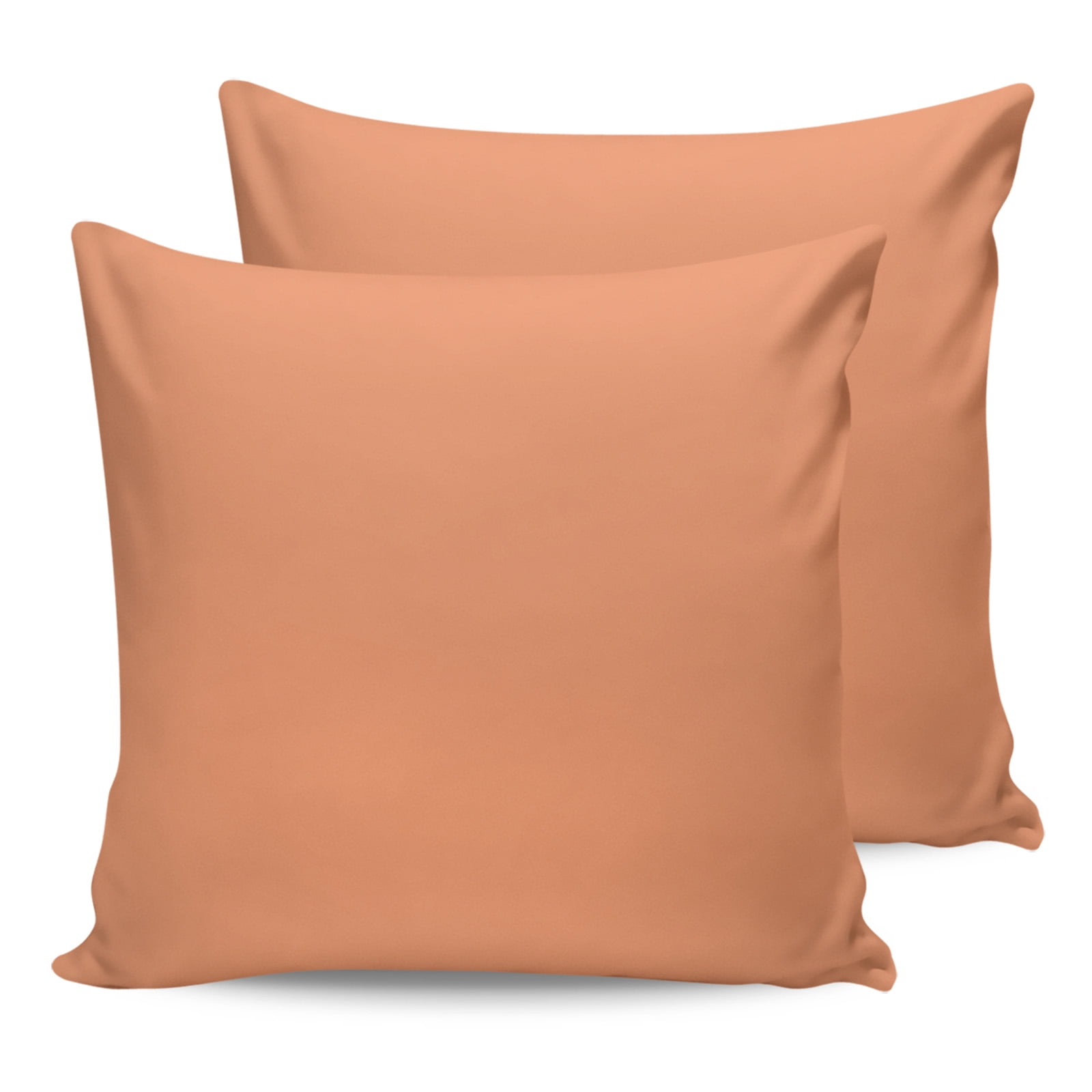 Outdoor Waterproof Throw Pillow Covers Set of 2 Solid Color Decorative Pillowcases Square Outdoor Pillows Cushion Case 18x18 Inch Orange Patio Pillows for Couch Sofa Bed Garden