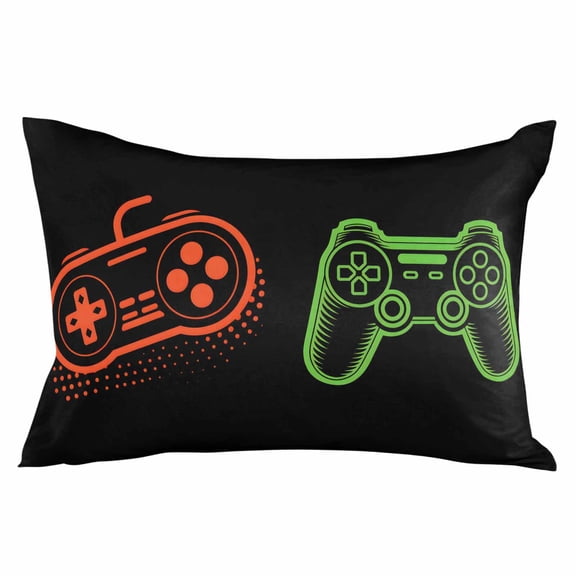 Outdoor Waterproof Throw Pillow Covers Set of 2 Video Games Decorative Pillowcases Lumbar Outdoor Pillows Cushion Case 20x12 Inch Retro Gaming Playing Gamer Patio Pillows for Couch Sofa Bed Garden