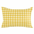 thumbnail image 1 of Outdoor Waterproof Throw Pillow Covers Set of 2 Yellow Buffalo Plaid Decorative Pillowcases Lumbar Outdoor Pillows Cushion Case 20x12 Inch Pastoral Checkered Patio Pillows for Couch Sofa Bed Garden, 1 of 9