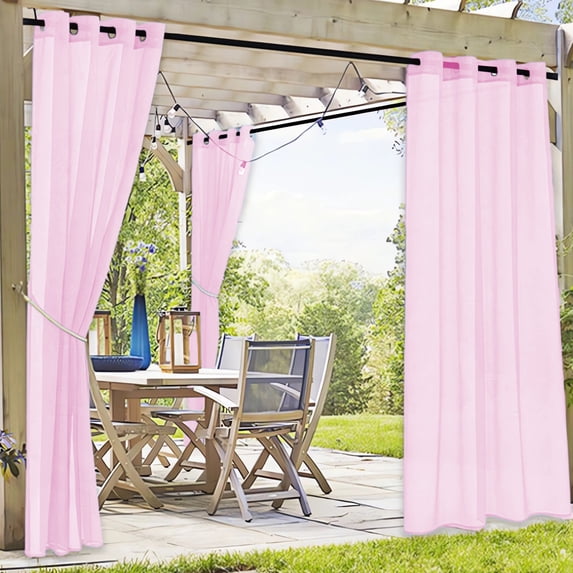 Outdoor Waterproof Window Curtain Screen Shade Panel, Transparent Weather Resistant Curtain, Patio Balcony Outdoor Curtain Durable Sun Shade Window Cover Panel