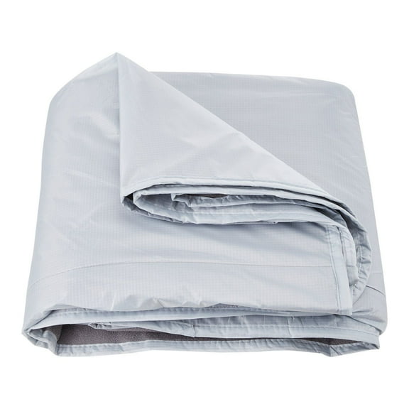 Outdoor Wearable Camping Blanket 79"x59" - Soft Light Grey Stadium Throw for Picnics & Travel