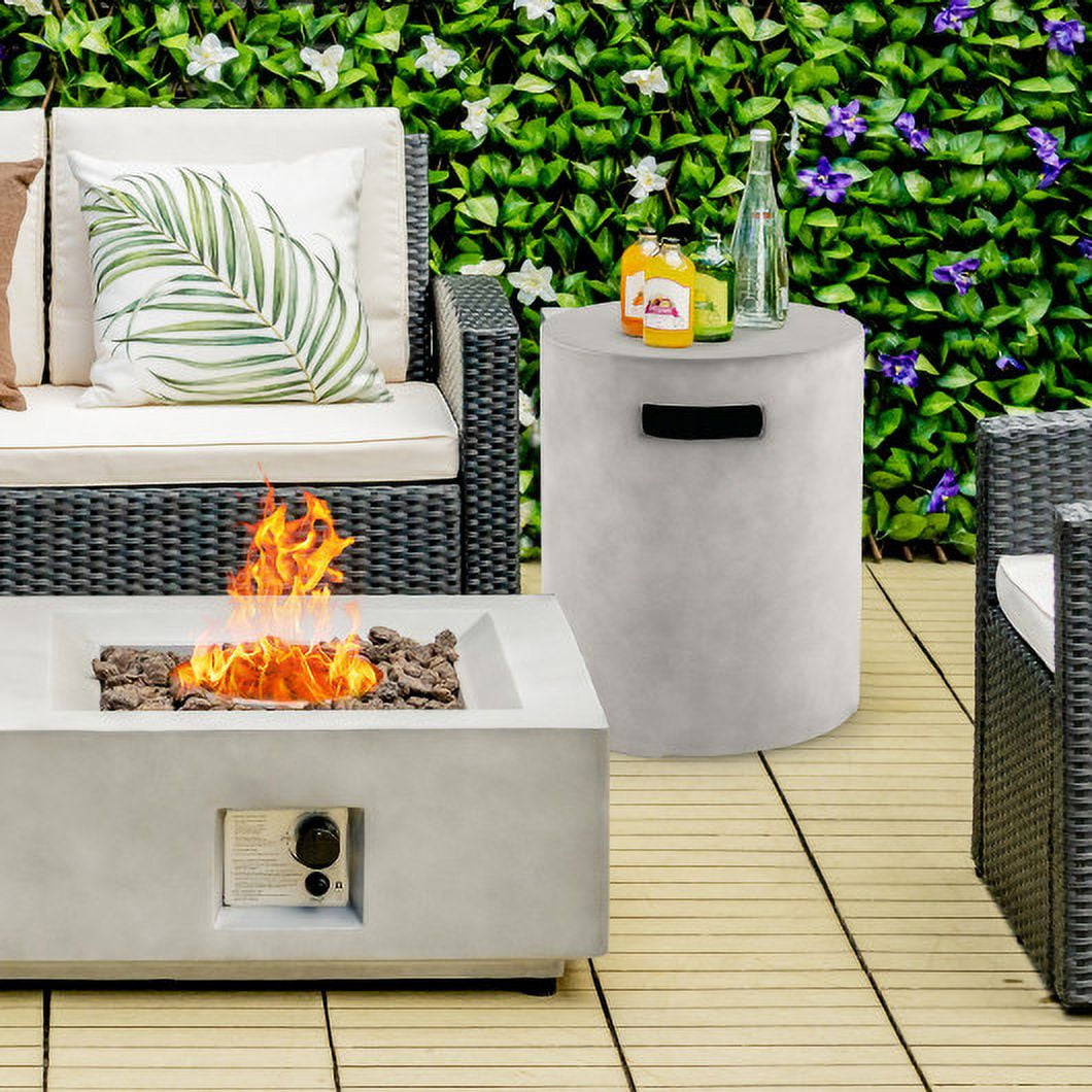 Outdoor Weather Resistant Tank Hideaway Table Fits Standard 20 LBS