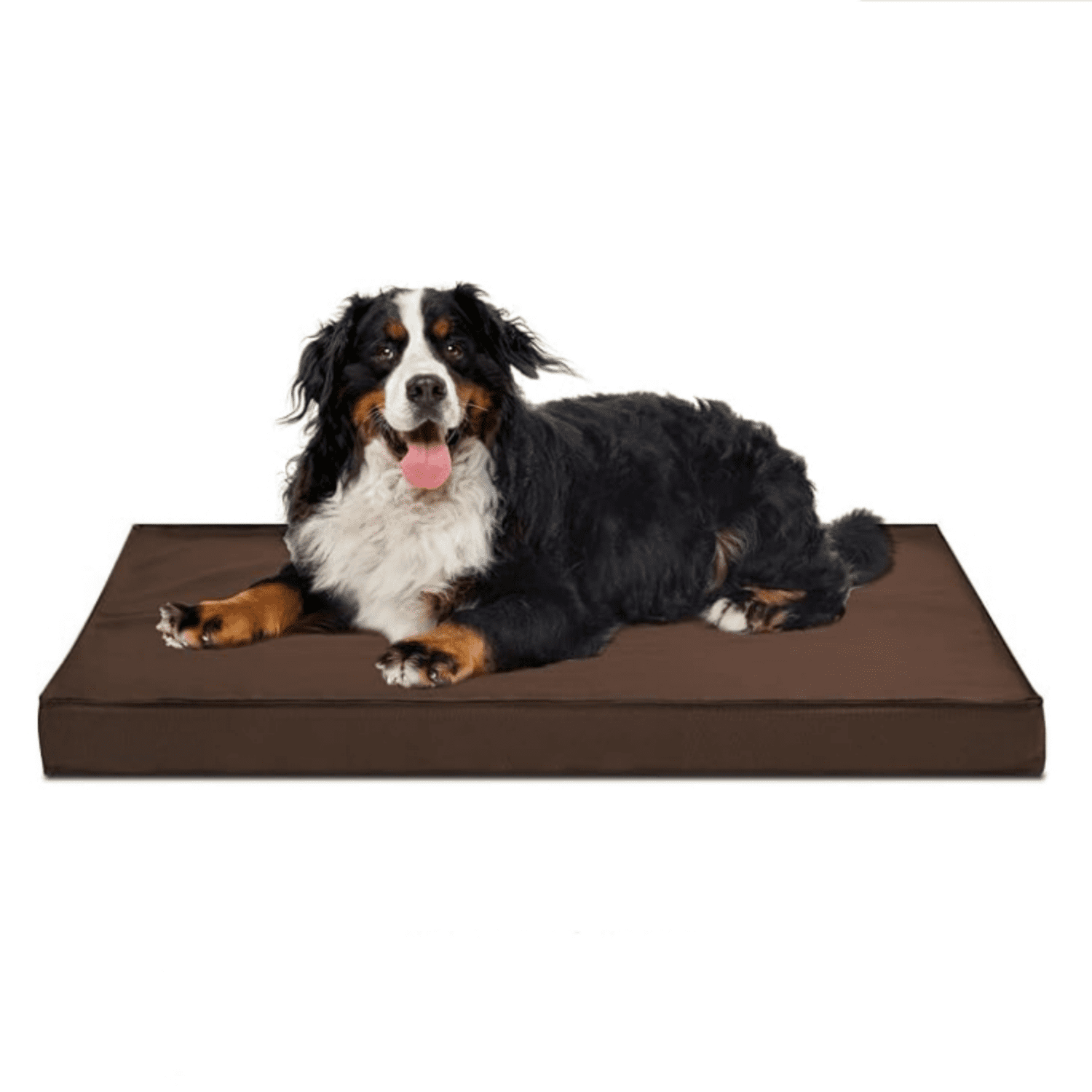 Outdoor All Weather Waterproof Dog Bed, Orthopedic Dog Bed for Extra Large Dogs, Egg Foam Pet Bed with Washable and Removable Oxford Cooling Cover, Brown