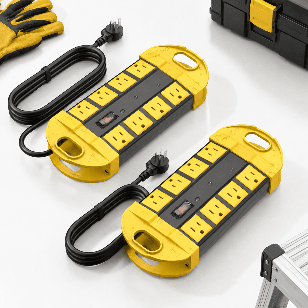 Surge Protector Examples Outdoor Weatherproof Surge Protector 15FT Yellow 8 Outlet for Garden ...