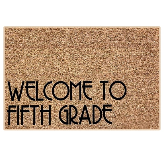 Outdoor Welcome Door Mat 16x24, Summer Coir Doormat for Front Porch or Classroom, Non Slip Indoor Outdoor Teacher Decor Rug for Entryway and Home