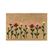 Outdoor Welcome Mat Summer Theme Doormat Wild Flower Entry Way Rugs Indoor 16x24IN Summer Door Mats Spring Decor Home Gifts for Housewarming Low-Profile Floor Mat for Yard, Garage, High Traffic Areas