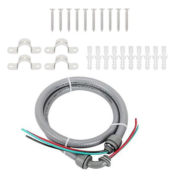 Outdoor Whip Power Whips Assembly 1/2Inch 4FT Flexible Electrical Conduit for Electrical Systems