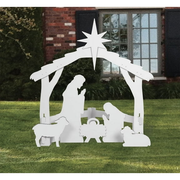 Outdoor White Nativity set - Large