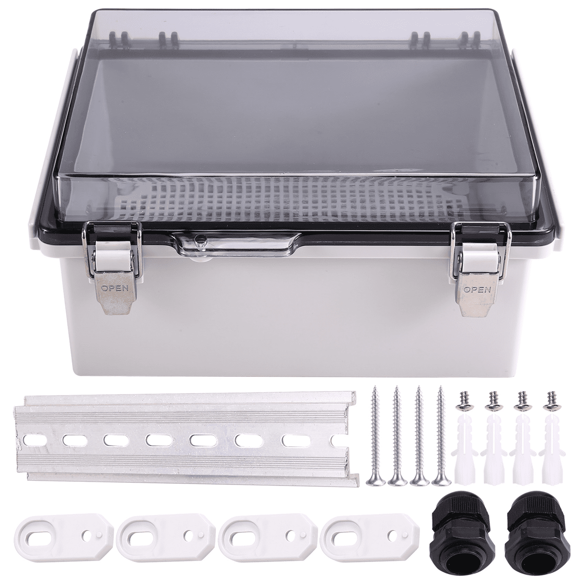 Outdoor WiFi Enclosure Weatherproof Locking Box Waterproof Switch Router 8.7x6.7x4.3inch