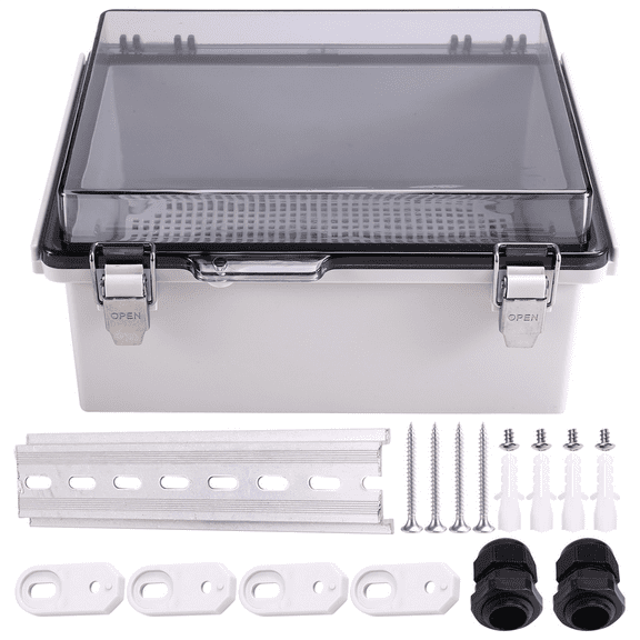 Outdoor WiFi Enclosure Weatherproof Locking Box Waterproof Switch Router 8.7x6.7x4.3inch