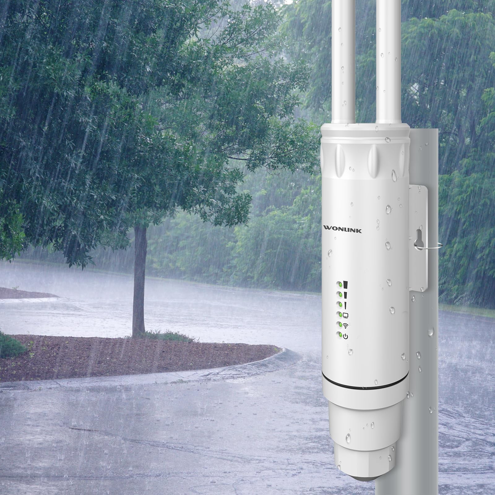 Wonlink Outdoor Wifi Extender High Power Outdoor Wireless Ethernet  Access Point Dual Band 1200Mbps Yard Wi-Fi Range