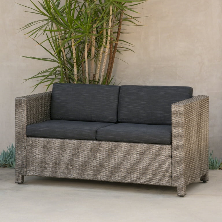 Wicker loveseat cheap cushions