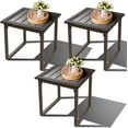 Outdoor Wicker Rattan Side End Tables for Patio All Weather Patio