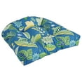 thumbnail image 1 of Blazing Needles 19-inch Rounded Back Indoor/Outdoor Chair Cushion - 19" x 19" Skyworks Caribbean, 1 of 5