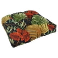 thumbnail image 1 of Blazing Needles 19-inch Rounded Back Indoor/Outdoor Chair Cushion - 19" x 19" Tropique Raven, 1 of 5