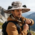 thumbnail image 1 of Outdoor Wide Brim Sun Hat with 2 Solar Fan Sun Bucket Hat for Men Women UPF 50+ Bucket Fishing & Beach Hat with Fan Built in, 1 of 6