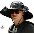 thumbnail image 1 of Outdoor Wide Brim Sun Hat with 2 Solar Fan Sun Bucket Hat for Men Women UPF 50+ Bucket Fishing & Beach Hat with Fan Built in, 1 of 14
