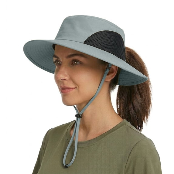 Outdoor Wide Brim Sun Hats Blocking UV Protection Cap UPF 50+ Foldable Mesh Net for Finishing, Hiking, Camping by Solari