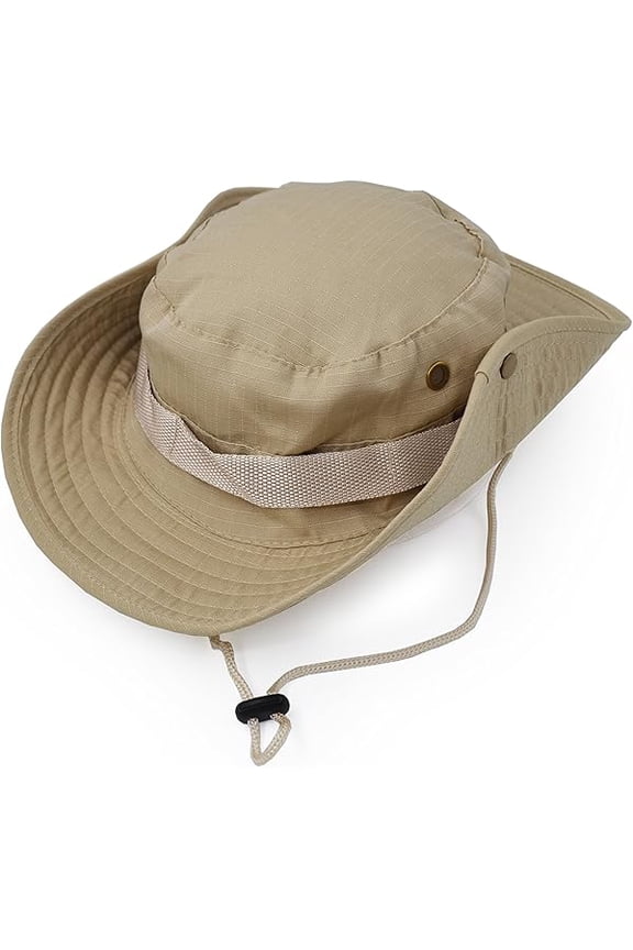 Outdoor Wide Brim Sun Protect Hat, Classic US Combat Army Style Bush Jungle Sun Cap for Fishing Hunting Camping