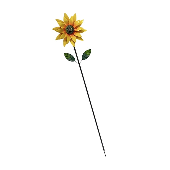 Outdoor Wind Spinner Yard Garden Pinwheels Colorful Flower Windmill Decorative Sculpture Flower Pinwheels