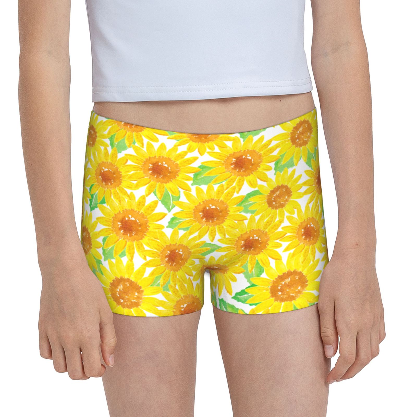 Easygdp Sunflowers2 Girls Hipster Cotton Underwear Little Girls