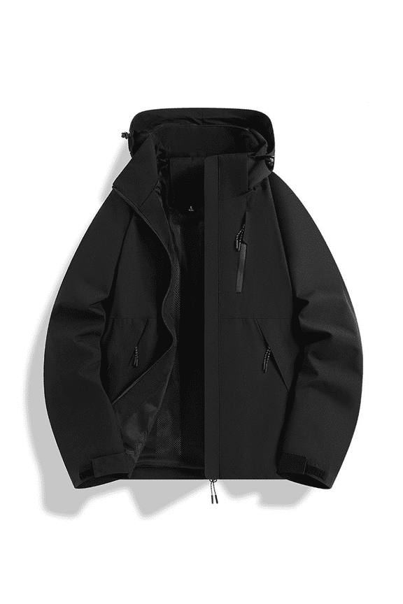 Outdoor Windproof Waterproof Hooded Three-in-One Detachable Bomber Jacket Customized with Logo Printing