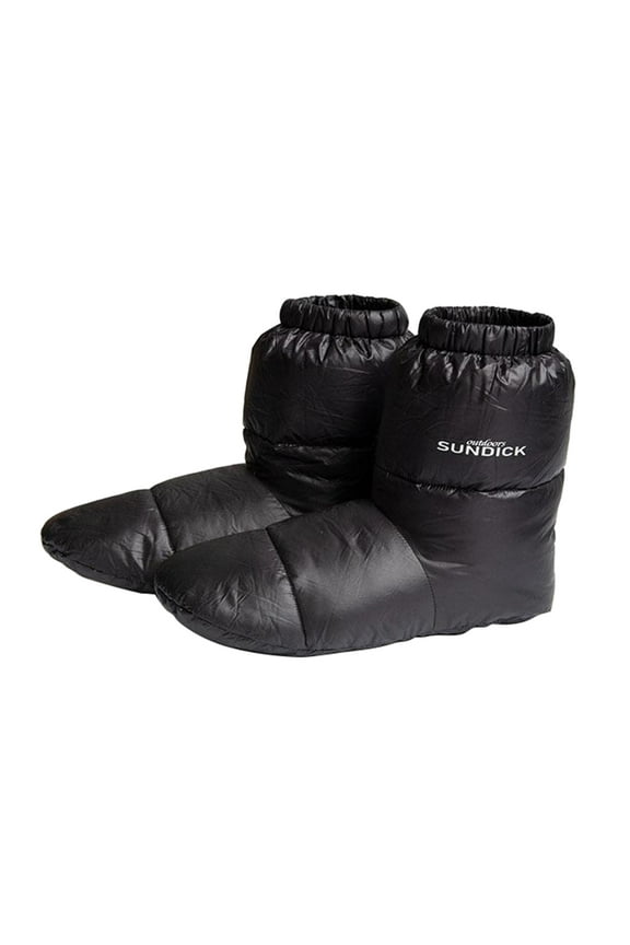 Outdoor Winter Duck Down Booties Slippers Camping Boots Black 28cm