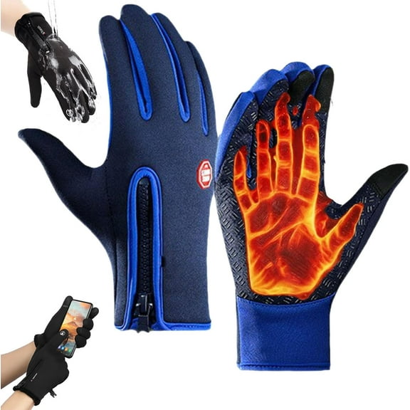 Outdoor Winter Gloves, Thermal Touch Screen Windproof Gloves for Cold Weather, Unisex Waterproof Gloves for Work Cycling Running Driving