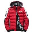 thumbnail image 1 of Outdoor Winter Reversible Mens Coat Thickened Jacket Removable Hood Casual Coat, 1 of 5
