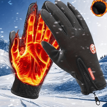Mens Winter Thermal Gloves Touch Screen Glove Water Resistant Windproof Warm for Driving Cycling Running