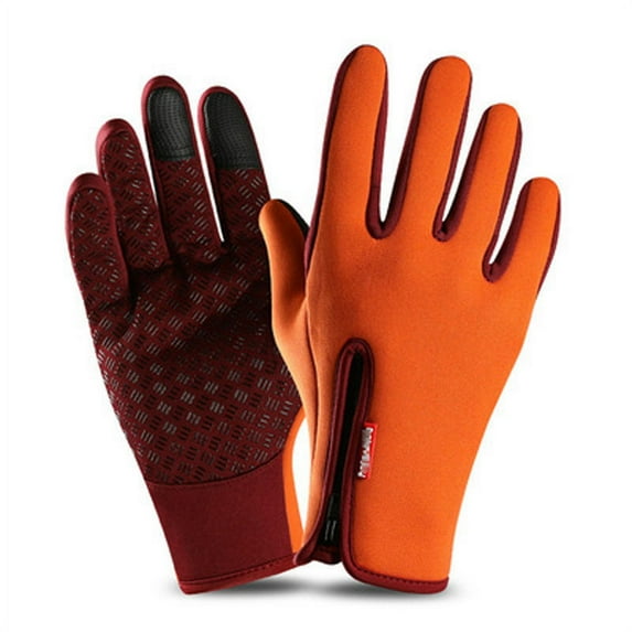 Outdoor Winter Touchscreen Warm Gloves, Water Resistant Windproof Anti-Slip Sports Gloves for Cycling Driving Running Hiking Climbing Skiing Sports, Adjustable Size for Men&Women 1 pair