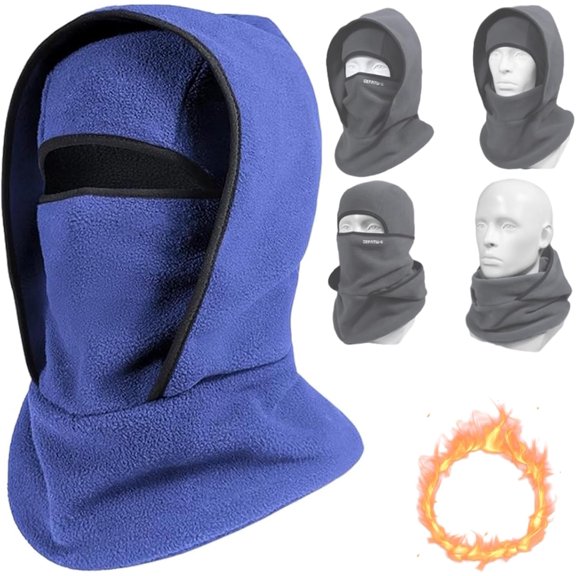 Outdoor Winter Warm Hat Neckband, Integrated Cycling Mask Head Cover, Windproof Thermal Face Mask for Cold Weather