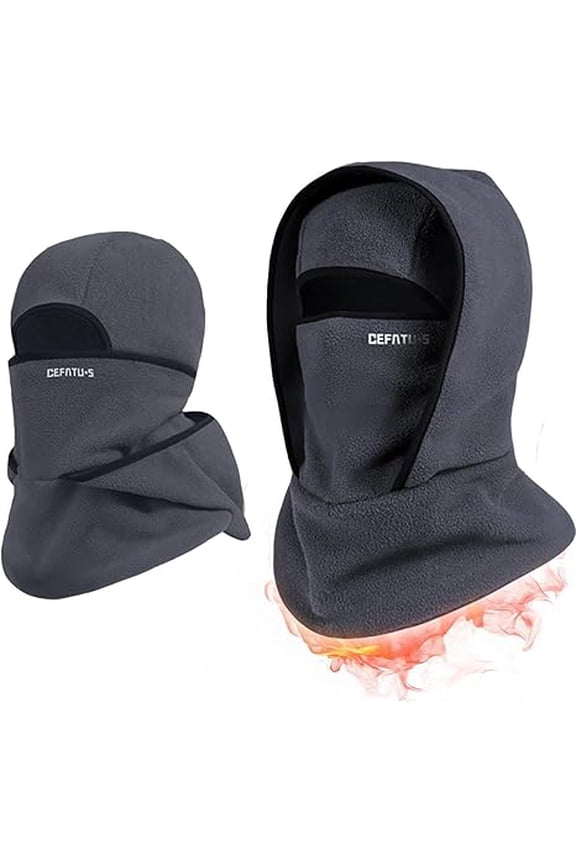 Outdoor Winter Warm Hat Neckband Integrated Cycling Mask Sports Ski Head Cover, 360 Windproof One-Piece Pullover Hat