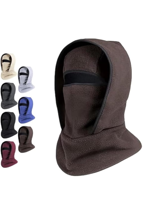 Outdoor Winter Warm Hat Neckband Integrated Cycling Mask Sports Ski Head Cover, Unisex 4-in-1 Windproof Thermal Pullover Hat