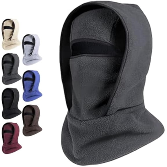 Outdoor Winter Warm Hat Neckband Integrated Cycling Mask Sports Ski Head Cover, Unisex 4-in-1 Windproof Thermal Pullover Hat